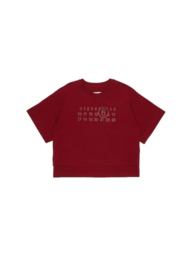 MM6 Maison Margiela Little Kid's & Kid's Embellished Layered T-Shirt - Burgundy