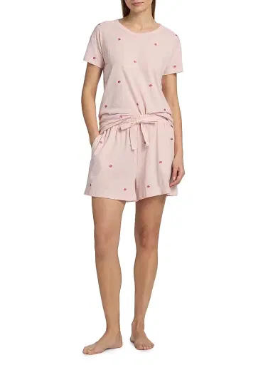 Papinelle Women's Jada Posy Boxer Pajamas - Petal Pink - Size XL | Thumbnail 2 Papinelle Women's Jada Posy Boxer Pajamas - Petal Pink - Size XL | Thumbnail 2