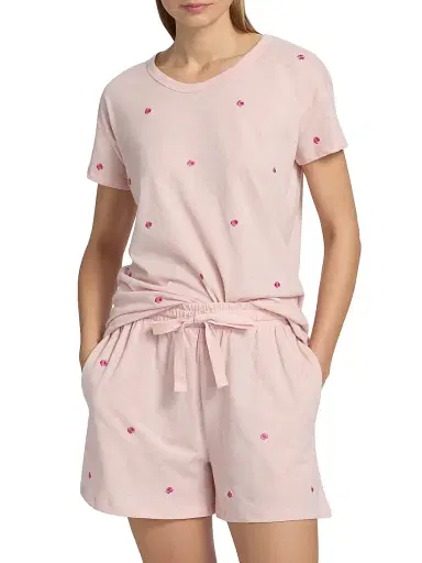 Papinelle Women's Jada Posy Boxer Pajamas - Petal Pink - Size XL | Thumbnail 3 Papinelle Women's Jada Posy Boxer Pajamas - Petal Pink - Size XL | Thumbnail 3