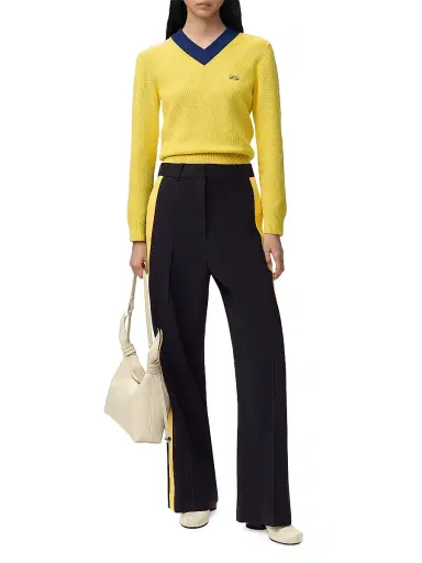 Loewe Women's Pleated Side-Striped Trousers | Thumbnail 2 Loewe Women's Pleated Side-Striped Trousers | Thumbnail 2