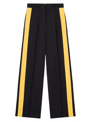 Loewe Women's Pleated Side-Striped Trousers | Thumbnail 1 Loewe Women's Pleated Side-Striped Trousers | Thumbnail 1