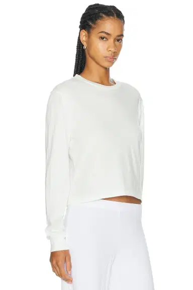 Eterne Cotton Modal Long Sleeve Boxy Tee | Thumbnail 2
