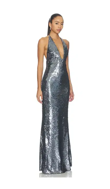 MISHA The Plundge Sequin Jersey Dress | Thumbnail 2