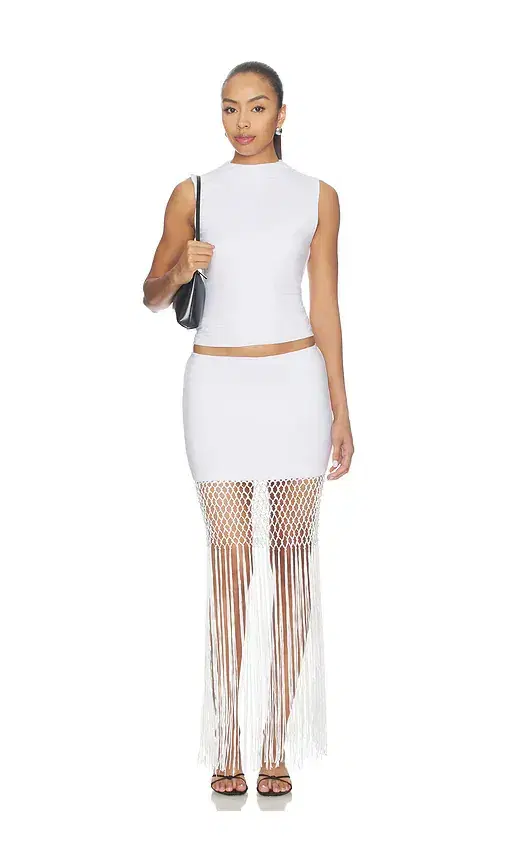MORE TO COME Nolani Fringe Maxi Skirt Set