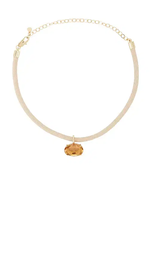 Ettika Oval Pendant Cord Necklace