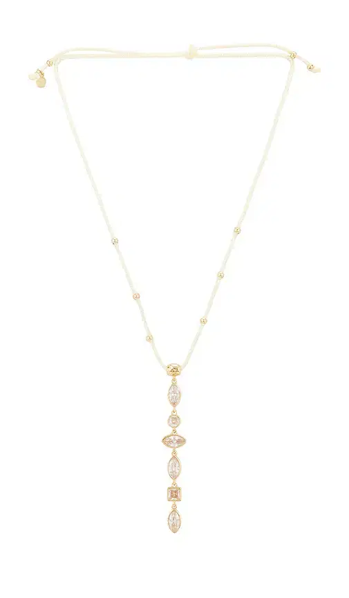 Ettika Crystal Drop Cord Necklace