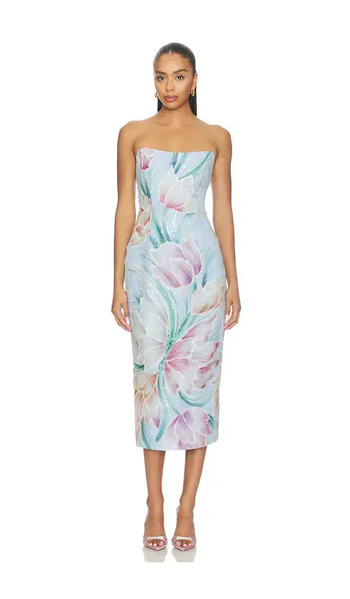 Elliatt Priselle Strapless Midi Dress