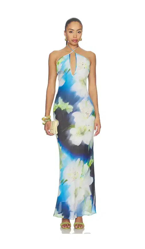 Runaway The Label Mirae Cross Front Maxi Dress