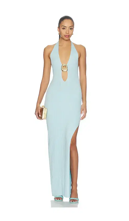 Runaway The Label Lilabelle Halter Knit Maxi Dress
