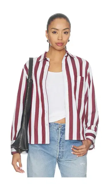 Madewell The Signature Y-Neck Shirt | Thumbnail 1