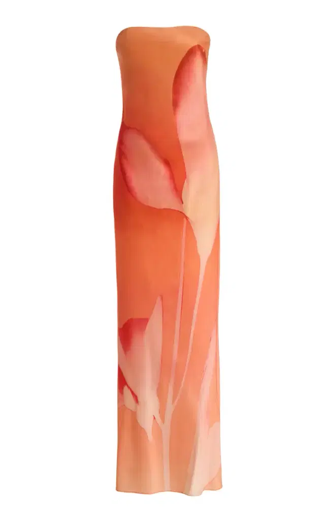Significant Other Mora Strapless Crepe Maxi Dress