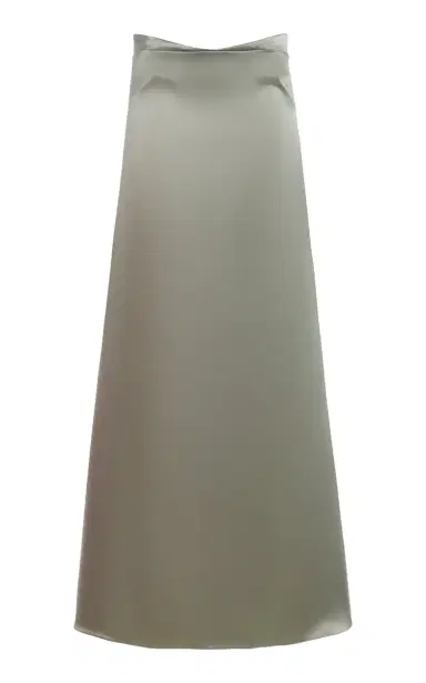 SEV Strapless A-Line Satin Midi Dress | Thumbnail 1