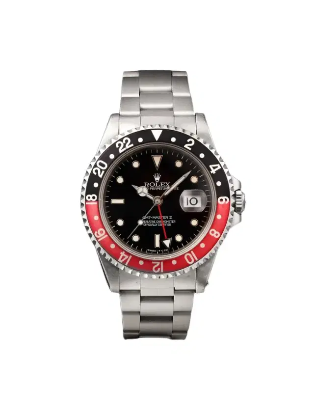 Stephanie Windsor Rolex Vintage 1996 Coke GMT Master II Automatic 40mm Stainless Steel Watch, ref. 16710 (Fits up to 7'' wrist) - Men