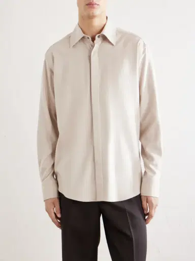 HERNO Silk and Cashmere-Blend Shirt - Men | Thumbnail 3