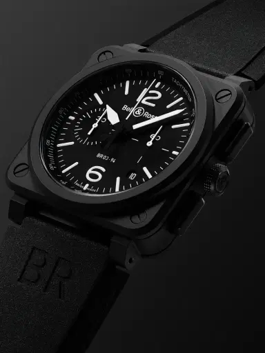 Bell & Ross BR 03-94 Automatic Chronograph Ceramic Watch, Ref. BR0394-BL-CE - Men | Thumbnail 3