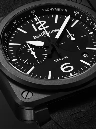 Bell & Ross BR 03-94 Automatic Chronograph Ceramic Watch, Ref. BR0394-BL-CE - Men | Thumbnail 5