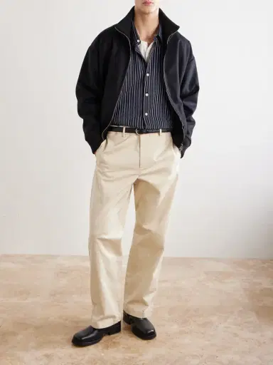 Barena Wide-Leg Cotton-Blend Gabardine Trousers - Men | Thumbnail 2