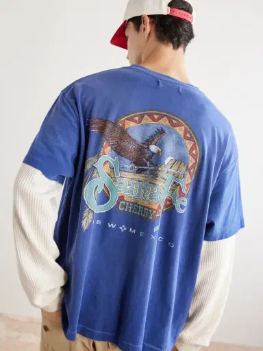 Cherry Los Angeles Santa Fe Layered Printed Cotton-Jersey T-Shirt - Men | Thumbnail 5 Cherry Los Angeles Santa Fe Layered Printed Cotton-Jersey T-Shirt - Men | Thumbnail 5