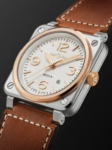 Bell & Ross BR-03 Automatic 18-Karat Rose Gold and Steel Watch, Ref. BR03A-WH-STPG/SCA - Men | Thumbnail 3 Bell & Ross BR-03 Automatic 18-Karat Rose Gold and Steel Watch, Ref. BR03A-WH-STPG/SCA - Men | Thumbnail 3