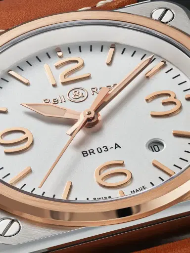 Bell & Ross BR-03 Automatic 18-Karat Rose Gold and Steel Watch, Ref. BR03A-WH-STPG/SCA - Men | Thumbnail 5 Bell & Ross BR-03 Automatic 18-Karat Rose Gold and Steel Watch, Ref. BR03A-WH-STPG/SCA - Men | Thumbnail 5