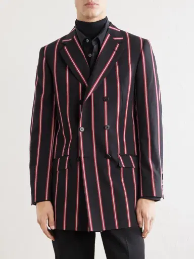 Enfants Riches Déprimés Pierre Double-Breasted Striped Virgin Wool Blazer - Men | Thumbnail 3