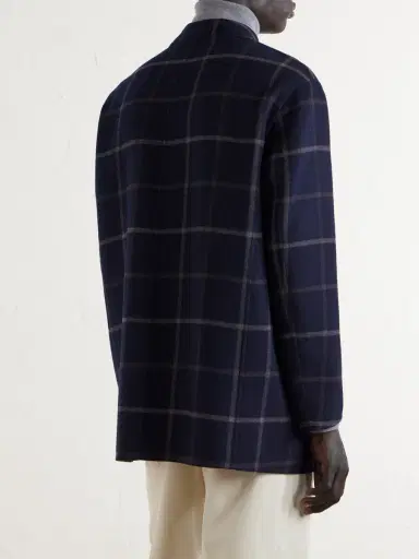 dunhill Checked Wool-Blend Coat - Men | Thumbnail 4 dunhill Checked Wool-Blend Coat - Men | Thumbnail 4