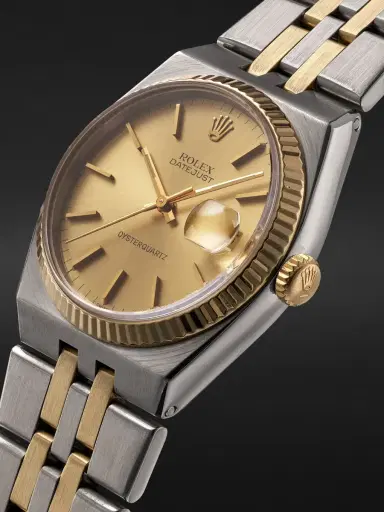 Stephanie Windsor Rolex Vintage 1981 OysterQuartz 36mm 18-Karat Gold and Stainless Steel Watch, ref. 17013 (Fits up to 7.5'' wrist) - Men | Thumbnail 2