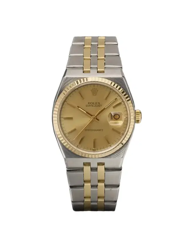 Stephanie Windsor Rolex Vintage 1981 OysterQuartz 36mm 18-Karat Gold and Stainless Steel Watch, ref. 17013 (Fits up to 7.5'' wrist) - Men