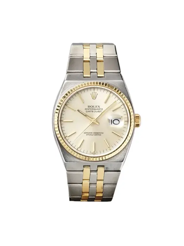 Stephanie Windsor Rolex Vintage 1981 Oysterquartz 36mm 18-Karat Gold and Stainless Steel Watch, ref. 17013 (Fits up to 7.5'' wrist) - Men
