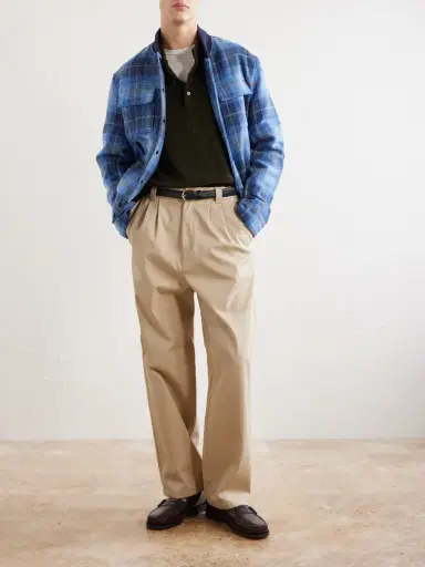 Golden Bear Leather-Trimmed Wool Harris Tweed Bomber Jacket - Men | Thumbnail 2