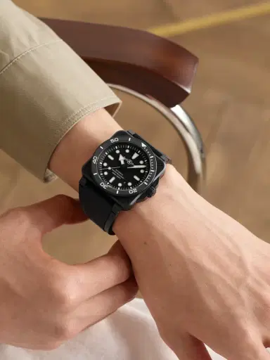 Bell & Ross BR-03 Diver Automatic Ceramic Watch, Ref. BR03A-D-BL-CE/SRB - Men | Thumbnail 2