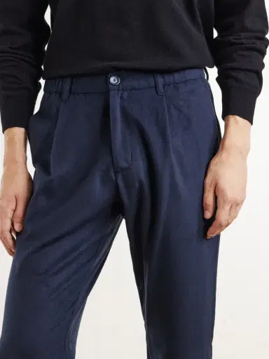 HERNO Straight-Leg Mélange Flannel Trousers - Men | Thumbnail 5