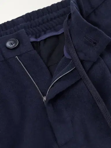 HERNO Straight-Leg Mélange Flannel Trousers - Men | Thumbnail 6
