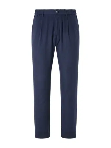 HERNO Straight-Leg Mélange Flannel Trousers - Men | Thumbnail 1