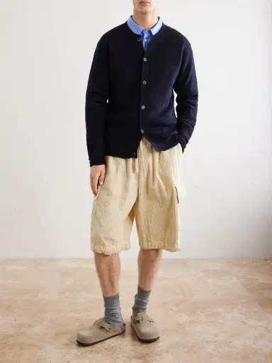 Barena Wide-Leg Cotton-Corduroy Cargo Shorts - Men | Thumbnail 2