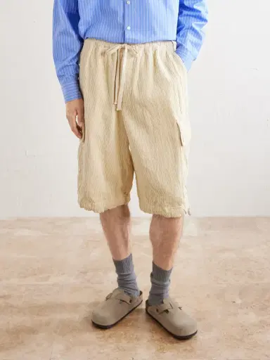 Barena Wide-Leg Cotton-Corduroy Cargo Shorts - Men | Thumbnail 3