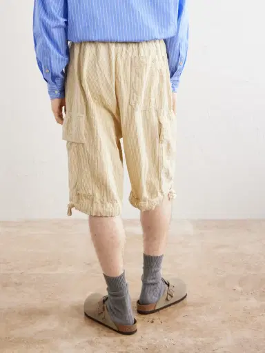 Barena Wide-Leg Cotton-Corduroy Cargo Shorts - Men | Thumbnail 4