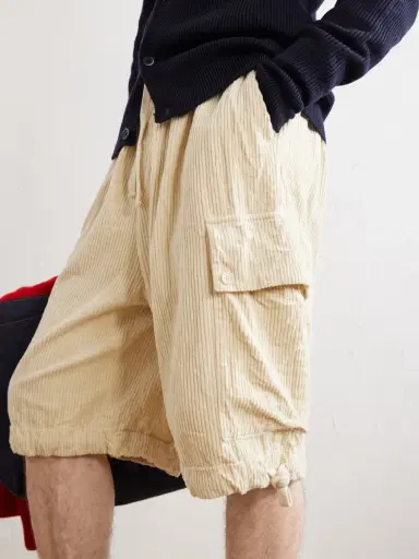 Barena Wide-Leg Cotton-Corduroy Cargo Shorts - Men | Thumbnail 5