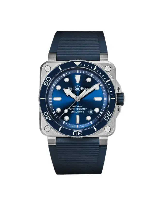Bell & Ross BR-03 Diver Automatic Stainless Steel Watch, Ref. BR03A-D-BLU-ST/SRB - Men