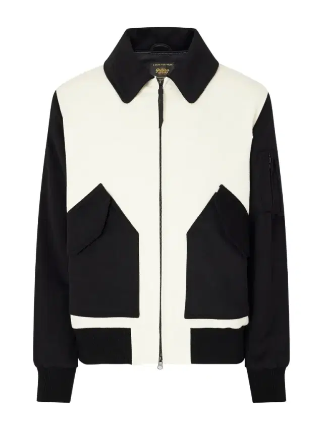 Golden Bear Two-Tone Leather-Trimmed Wool-Felt Bomber Jacket - Men