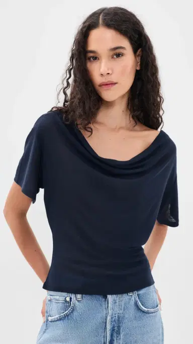 EB Denim Madeo Cowl Neck Tee | Thumbnail 2