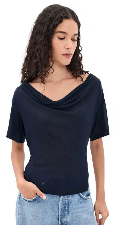 EB Denim Madeo Cowl Neck Tee | Thumbnail 1