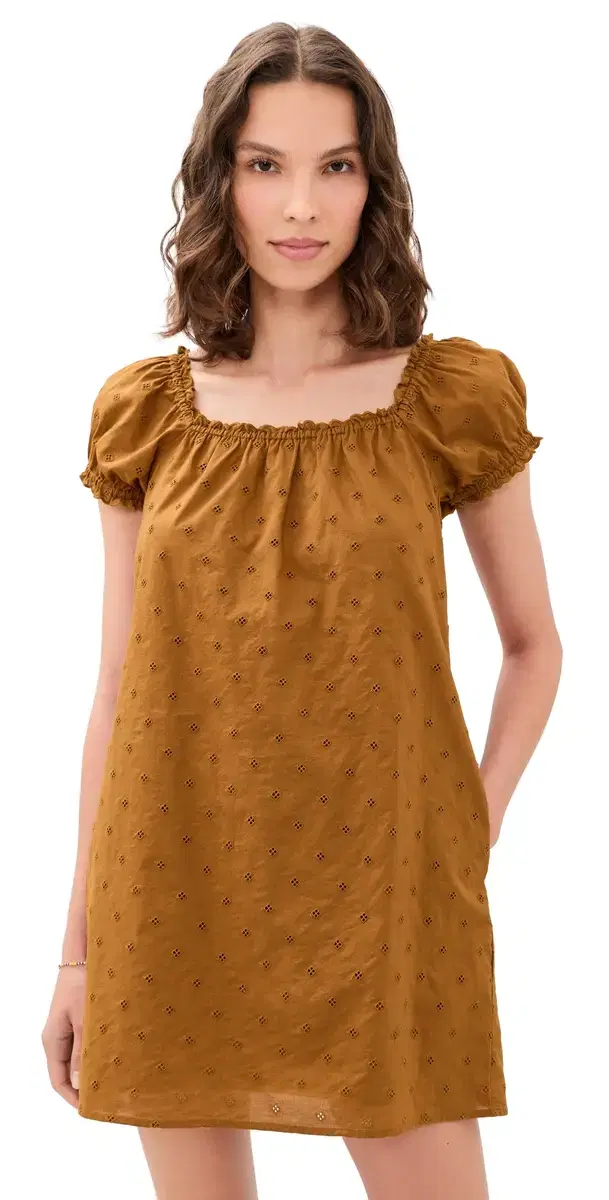 Madewell The Chateau Mini Dress Acorn