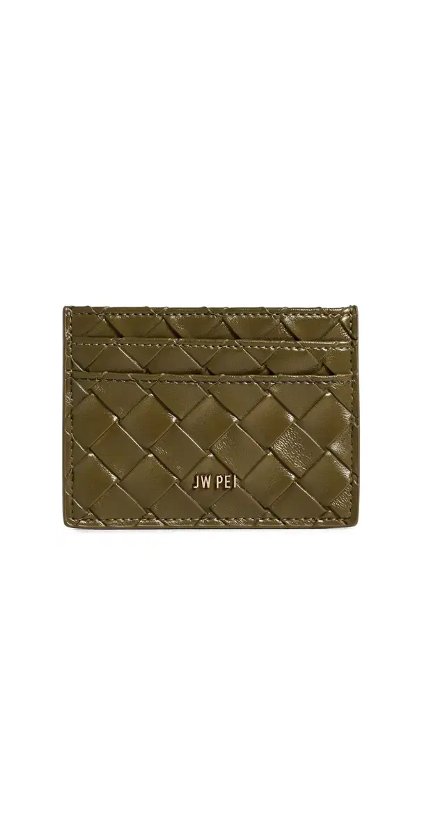 JW PEI Woven Texture Card Holder Olive Green One Size