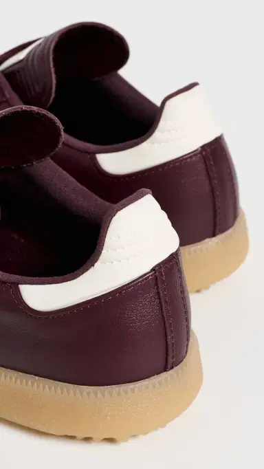 Adidas Golf Samba Spikeless Golf Shoes Maroon/Off White/Gum 3 | Thumbnail 4