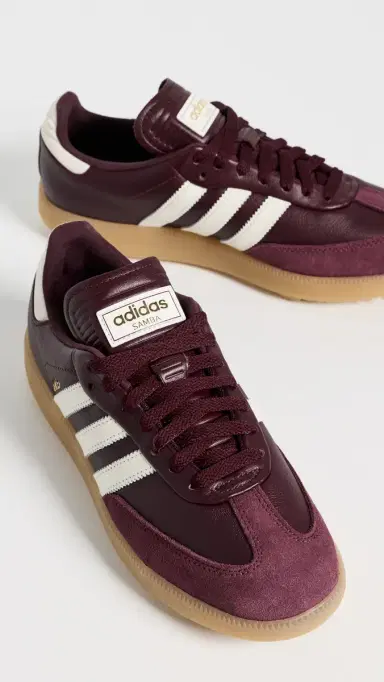 Adidas Golf Samba Spikeless Golf Shoes Maroon/Off White/Gum 3 | Thumbnail 5