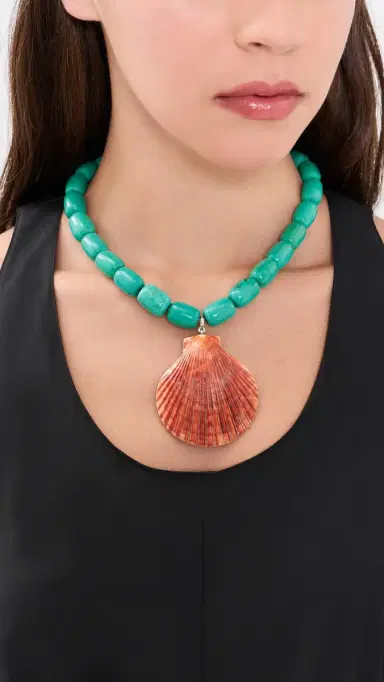 Julietta Verti Necklace Turquoise Green/Orange One Size | Thumbnail 3