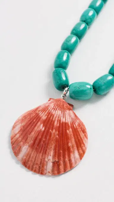 Julietta Verti Necklace Turquoise Green/Orange One Size | Thumbnail 4
