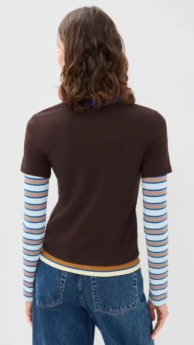 Staud Dillon Tee Earth/Horizon Stripe | Thumbnail 3