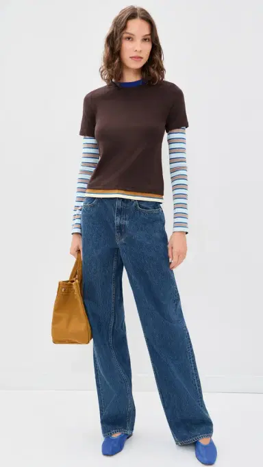 Staud Dillon Tee Earth/Horizon Stripe | Thumbnail 5
